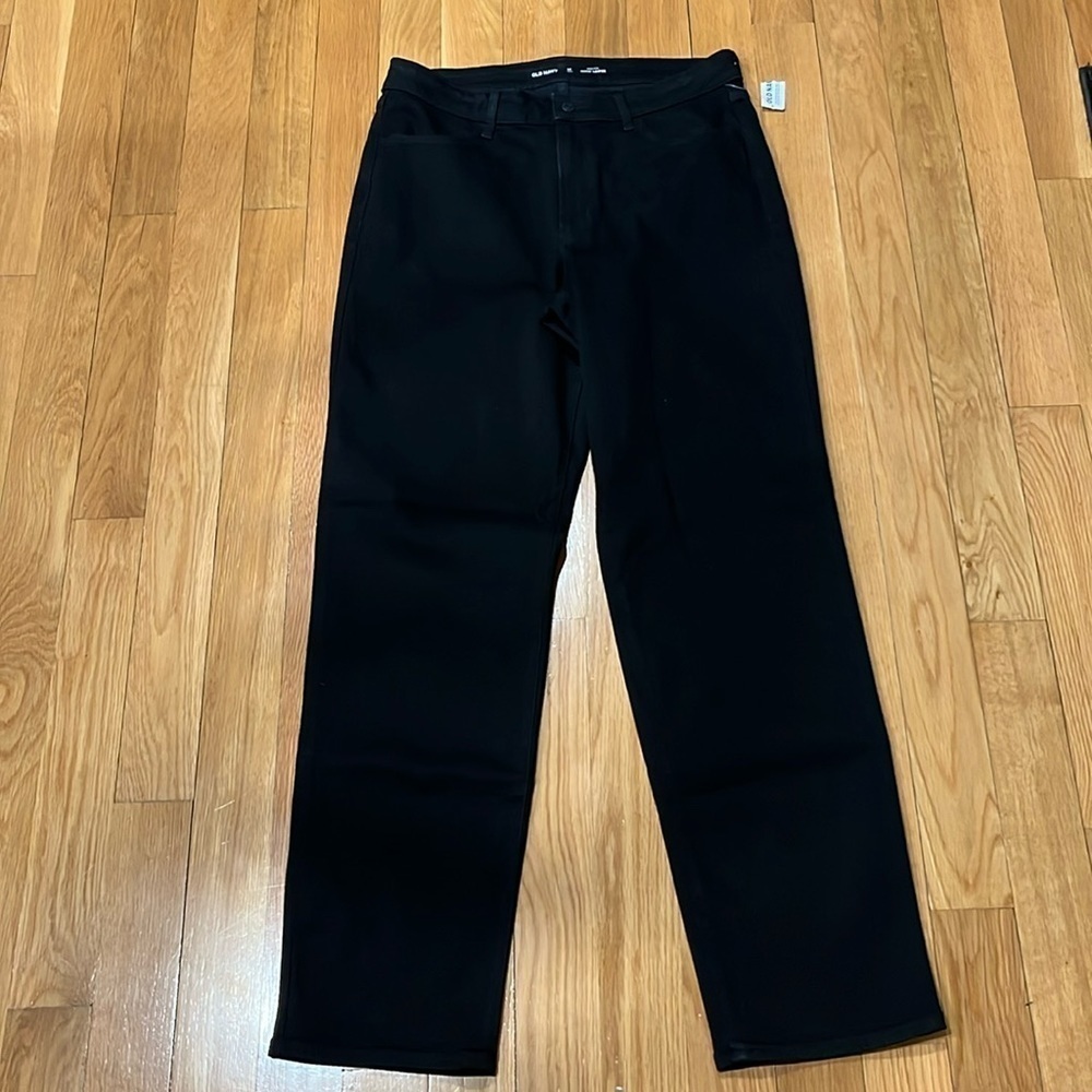 NWT Old Navy women’s high-rise wow loose black jeans size 14 Tall .
